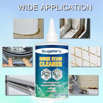 Sugelary Mold Stain Cleaner Gel, 10 fl oz Multi Home Stain Cleaning Gel for Washing Machine Seals, Fridge Gaskets, Tile Grout, Sink and Bathroom Use