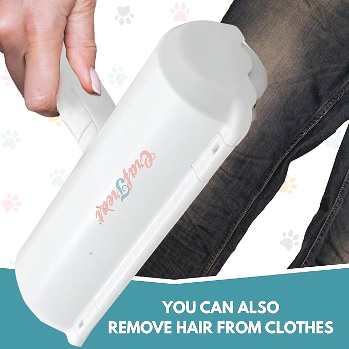CrafTreat Reusable Pet Hair Remover Roller for Furniture & Couch, Dog and Cat Fur Removal Tool, Lint Roller for Sofa, Car Seats, Bedding & Clothes