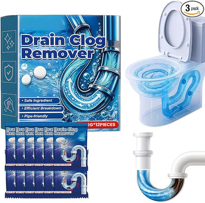 Strong Drain Effervescent Tablet, 2026 New Disposal Cleaner Tablets Eliminator Quickly Eliminates Odors, Sink Smell Effervescent Tablets, Sink Drain Cleaner for Sewer, Toilet and Septic Tank (3)