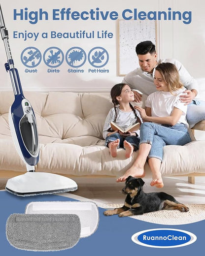 Steam Mop Pads Compatible with GorFanty Steam Mop GF-6610B/GF-6610, Replacement Steam Pads Compatible with Neugo NE033/NE033M & Mxnsewr Steam Mop, Steam Replacement Pads -6 Pack, Grey