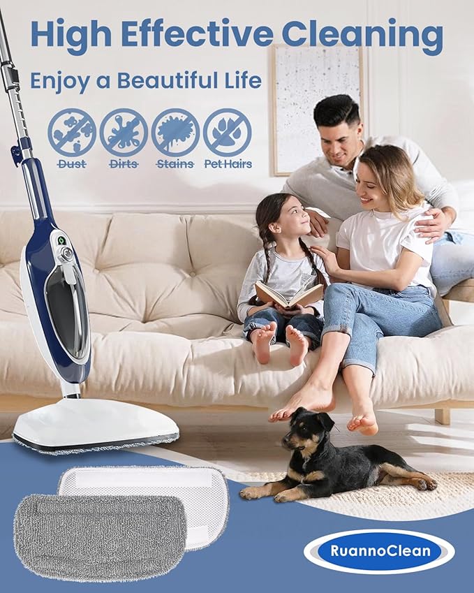 Steam Mop Pads Compatible with GorFanty Steam Mop GF-6610B/GF-6610, Replacement Steam Pads Compatible with Neugo NE033/NE033M & Mxnsewr Steam Mop, Steam Replacement Pads -4 Pack, Grey