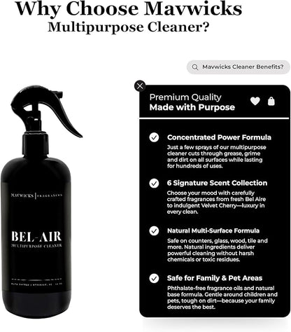 Fragrances All Purpose Cleaner Spray (Bel-Aire) 16 Oz – Multipurpose Surface Cleaning Spray for Kitchen, Bathroom, Floors and Counters, Home and Office, Natural and Non-Toxic