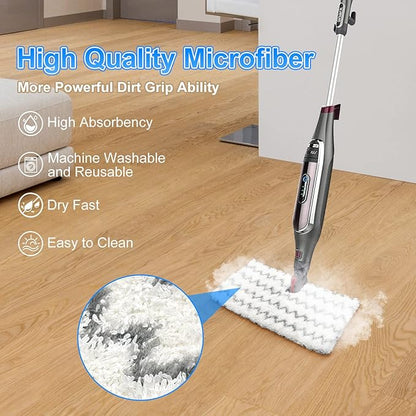 Steam Mop Pads Replacement for Shark Lift-Away Pro & Genius Pocket Steam Mop Series S3973 S3973D S3973WM S5001 S5003D S5002Q S5003A S6001W S6001WM S6002 S6002C S6003 Washable Reusable Mop Pads, 3 Pack