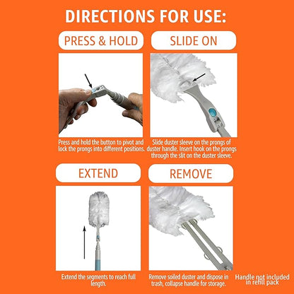 Amazon Basics 360° Heavy Duty Duster Refills, Picks up and Traps 2X More Allergens, 11 Count, Pack of 1