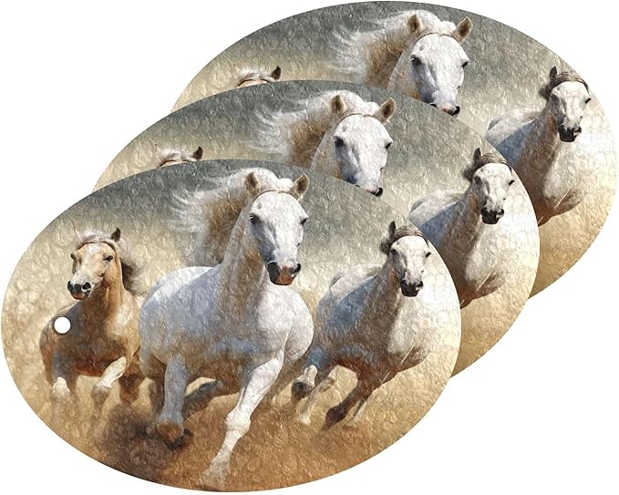 Horse Kitchen Scrub Sponges, Pop-up Kitchen Cleaning Sponges Reusable Dish Washing Sponges for Bathroom Household Cleaning 3 Pack - Non Scratch Scrubber