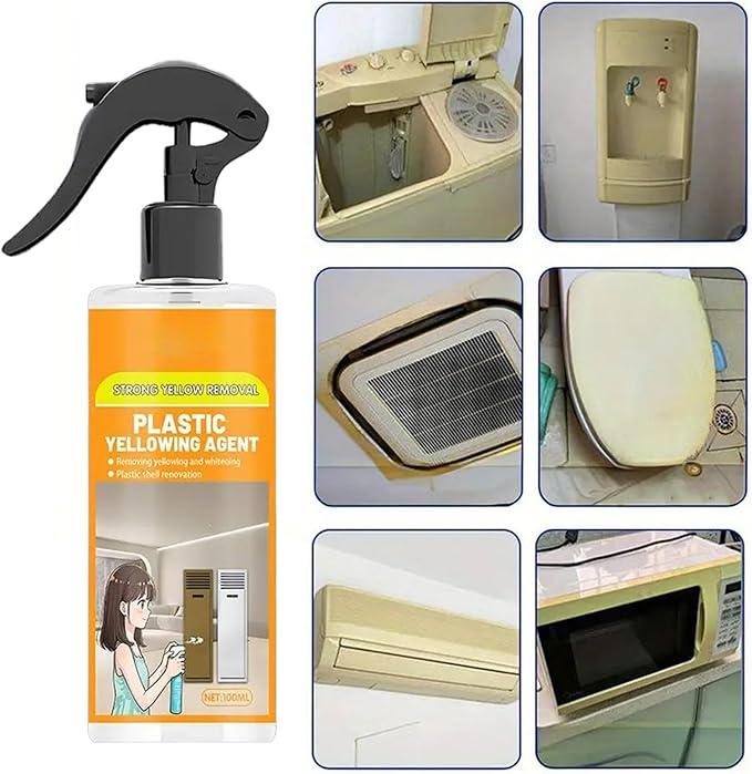 Fridge Cleaner – Yellowing Remover Foam Spray, Appliance Cleaner for Kitchen, Surfaces with Heavy-Duty Degreasing Action, Perfect for Stainless Steel, Oven, Sink, Shower Door, 120 ML