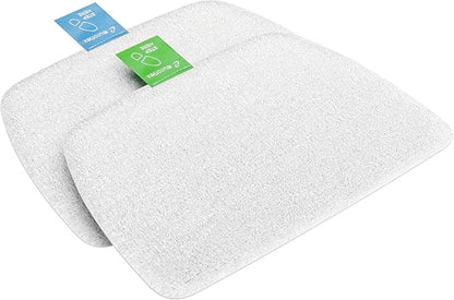 Euroflex Vapour EZ Glide™ Premium 3-Ply Microfiber Cleaning Pads; Upgraded with Secure-Fit™, 2-3x Greater Durability, Moisture Control & Absorbency; Reusable & Machine Washable (2 Pack)