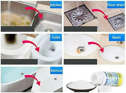 Sink and Drain Cleaner, Powerful Sink & Drain Cleaner, Foaming Clog Remover Quick Cleaning Tool for Kitchen & Bathroom (3Pcs)