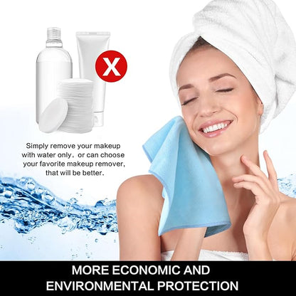 SINLAND Microfiber Facial Cloths Fast Drying Washcloth 12inch x 12inch Absorbent Face Wash Cloth Soft Makeup Remover Cloths