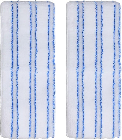 FABULETTA 2 Pack Replacement Mop Pads for Vaporflexi Brush, Microfibre Cleaning Cloths for Eco Pro 3.0 with Scrubbing Strips, Reusable Washable Floor Refills for Tough