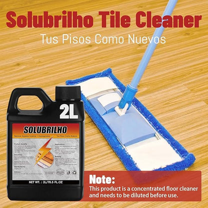 Tile Cleaner, 2L Original Floor Cleaner, Grout Cleaner for Tile Floors Small Black Bottle, Mop Solution for Floor Cleaning, Multipurpose Powerful Stain Removing Liquid for Floors (1, 2L)