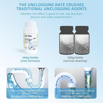 Sink Drain Cleaner, Pipeline Dredging Agent, Unclog Shower Drain, Pipe unblocking for toilets, Tubs, Shower or Sink Drains, Unclogs and Hair 9.2oz