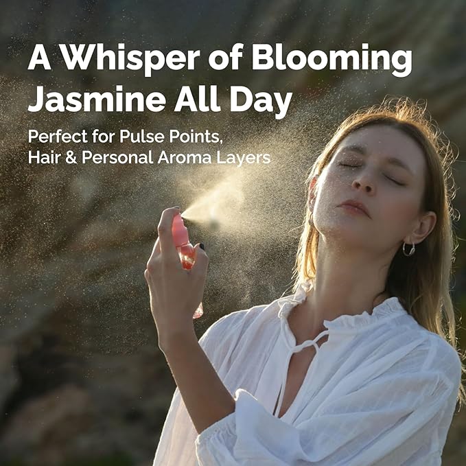 GM Gumili Jasmine Essential Oil 2 Oz, 100% Pure Jasmine Oil for Diffuser, Skin, Hair, Body & Face, Perfume, Floral Scent for Relaxation, Aromatherapy & Massage