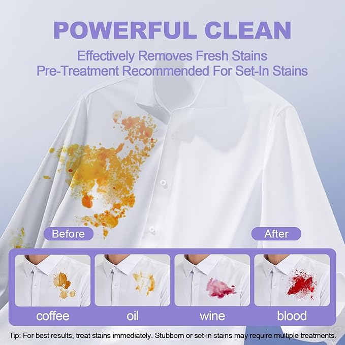 200-Count Laundry Detergent Pods, 5-in-1 Powerful Clean, Stain Remover, Color Protector, Fabric Care, Deep Intensive Clean, HE Compatible