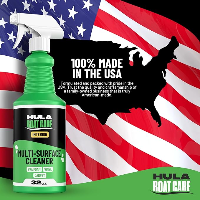 Hula Multi-Surface Cleaner — EVA Foam, Vinyl and Carpet, 32 oz — Boat Deck, Sea Deck and Marine Interior Cleaner, Biodegradable, Made in USA
