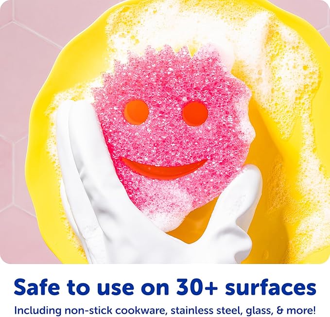 Scrub Daddy Scratch-Free Multipurpose Kitchen Sponges - Bulk Dish Sponges for Kitchen, Bathroom, Household Cleaning & More - Made with BPA-Free Polymer Foam (9 Count)