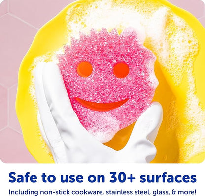 Scrub Daddy Scratch-Free Multipurpose Kitchen Sponges - Bulk Dish Sponges for Kitchen, Bathroom, Household Cleaning & More - Made with BPA-Free Polymer Foam (5 Count)