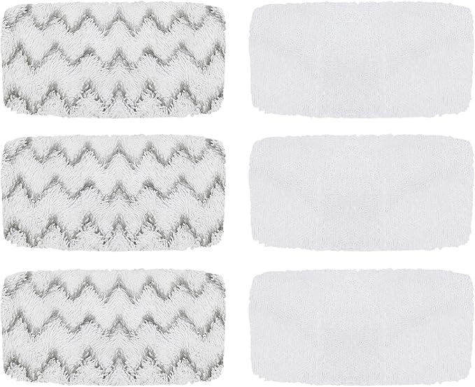 6 Pack 1543A Steam Mop Pads for Bissell PowerFresh Vac & Steam 2747A, Bissell Symphony Pet Steam Mop Pads 1132 1543 1652 1252 1606670 1543A 1632 1132A 1530 11326