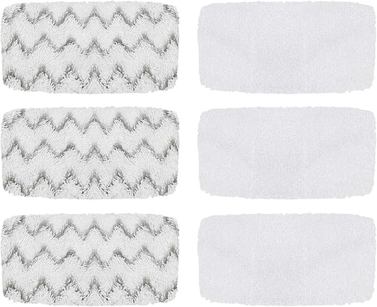 6 Pack 1543A Steam Mop Pads for Bissell PowerFresh Vac & Steam 2747A, Bissell Symphony Pet Steam Mop Pads 1132 1543 1652 1252 1606670 1543A 1632 1132A 1530 11326