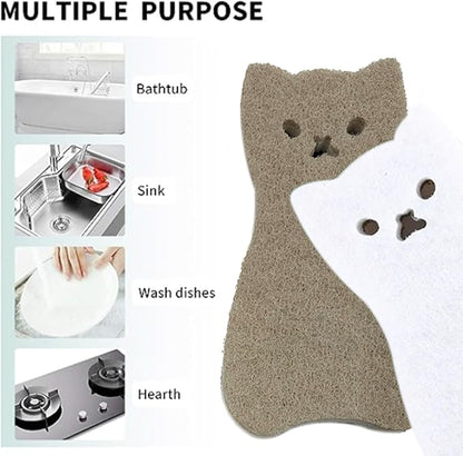 Kitchen Sponges Reusable, Dish Sponge for Washing Dishes, Compostable Sponges for Cleaning Dishwashing, Natural Wood Pulp Scouring Pad, Household Cellulose Scrub Sponge Heavy Duty (Kitchen sponges-6)