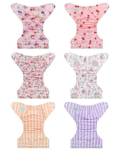 Babygoal Cloth Diaper Covers 6 Pack