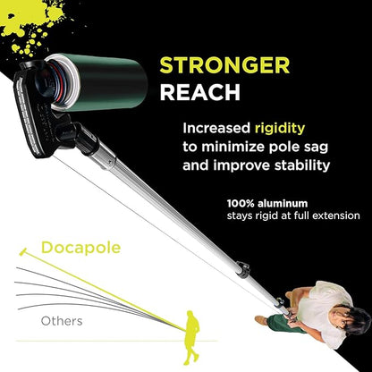 DOCA Telescoping Pole 6-24 Ft - Extension Pole for Cleaning, Feather Duster, Window Washing Kit, Paint Roller, Window Squeegee - High Reach Extendable Kit for Indoor & Outdoor - Pole Only