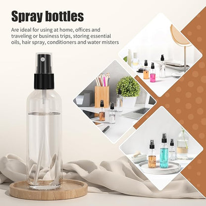 EPHECH 50PCS Small Spray Bottle, 4oz/120ml Travel Spray Bottle Clear Fine Mist Spray Bottles Plastic Empty Refillable Spray Bottles for Skin Care, Hair Care, Plant Care & Home Cleaning