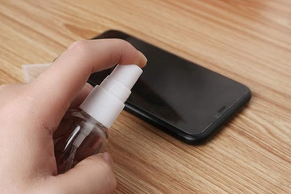 ZEROFIRE 2 Pack Spray Bottles 2oz Clear Plastic Empty Refillable Mini Spritzer for Travel, Cleaning, Gardening, Skin Care Atomizer for Essential Oils, Perfume