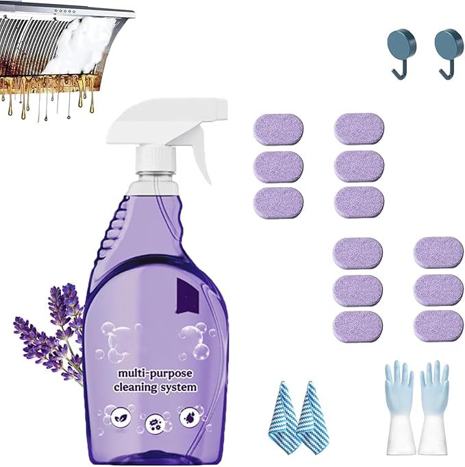 Clean Spray Cleaner for Ovens, Spray Oven Cleaner, Multi-Surface Cleaners with Concentrated Cleaning Tablets, Multi Purpose Cleaning for Ovens, for Kitchen,Bathroom