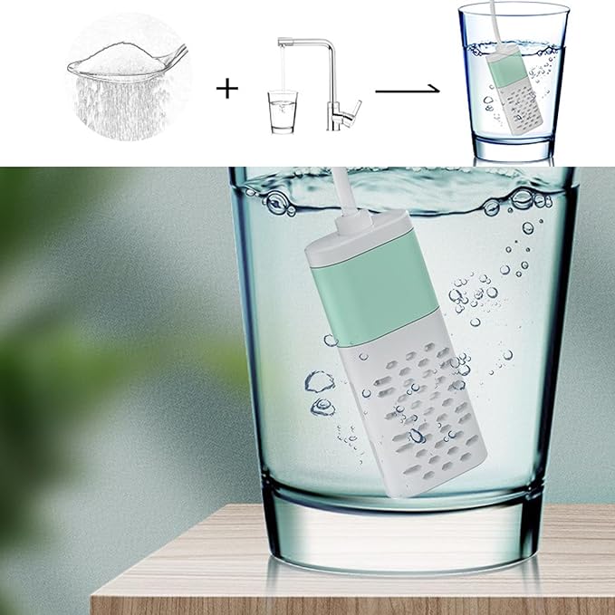 Jeanoko Sodium Hypochlorite Generator, USB DC 5V Hypochlorous Acid Spray Self Made Cleaning Water Generator for Kitchen Home (White&Green)