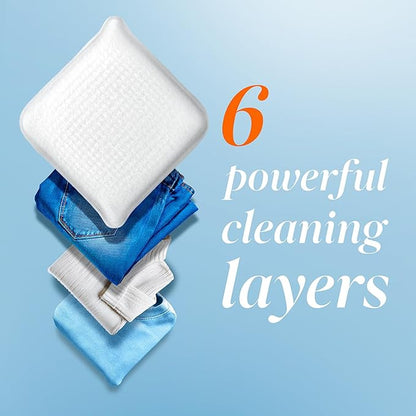 Tide evo Free & Gentle Tiles Fragrance-Free Hypoallergenic Laundry Detergent Fiber Tiles for Sensitive Skin Works on 100% of Common Stains Safe for All Machines and Water Conditions, 40 Count