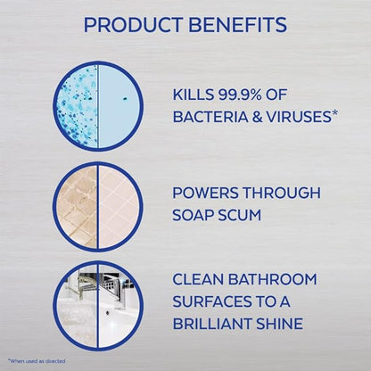 Lysol Bathroom Cleaner Spray, Blue, Island Breeze, 48oz (2X24oz)
