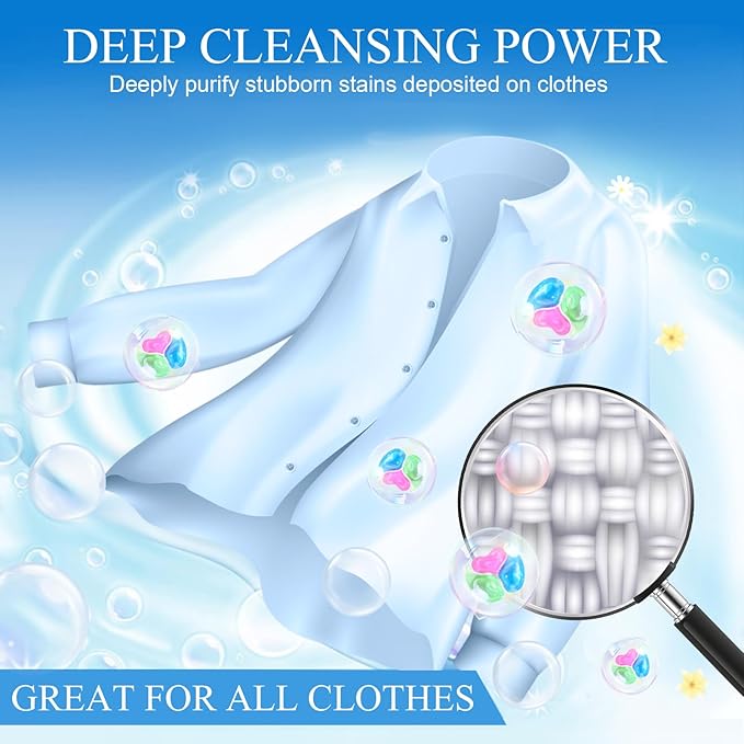 360 Count Laundry Detergent Pods Bulk Washing Machine Detergent Pods 3-in-1 Concentrated for Visible and Invisible Dirt, Fruity Aroma
