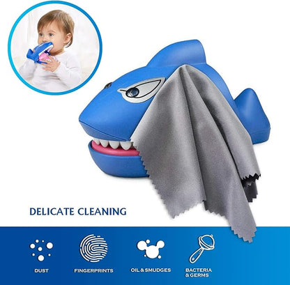 AAwipes Eyeglasses Cleaning Cloth Microfiber Cleaning Cloths 30 Pack for Cleaning Glasses, Lenses, Phones, Screens, Camera,Silverware, Any Other Delicate Surfaces (6"x7", 10 White + 20 Dark Grey)