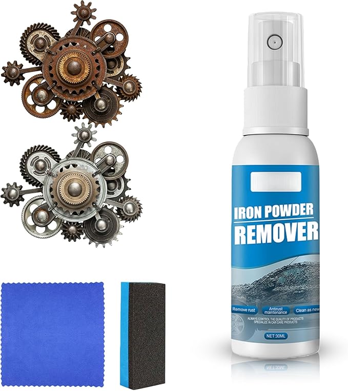 Multi-functional Quick-acting Rust Removal Spray, Iron Powder Remover Spray, Portable Rust Remover Sprays for Metal, for Paint, Tools, Car, Hardware - 100ML (S*1)