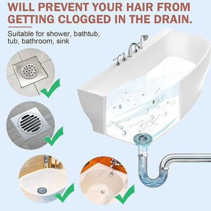 Gotega Bathroom Sink Drain Strainers, Hair Catcher Shower Drain Covers Protector, Flexible TPR Material, Multiple Colors for Bathroom Tub Shower and Sink Garbage Disposal Parts, Bright-Colored, 5 Pack