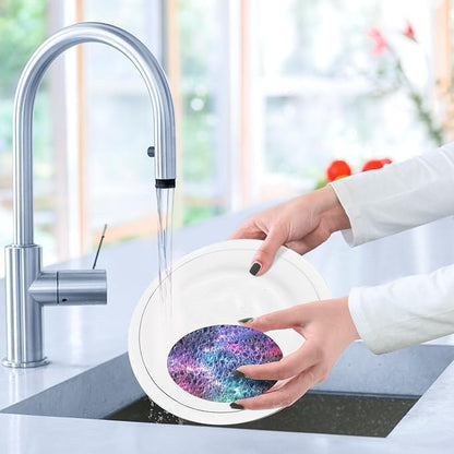 Galaxy Kitchen Scrub Sponges, Pop-up Kitchen Cleaning Sponges Reusable Dish Washing Sponges for Bathroom Household Cleaning 3 Pack - Non Scratch Scrubber