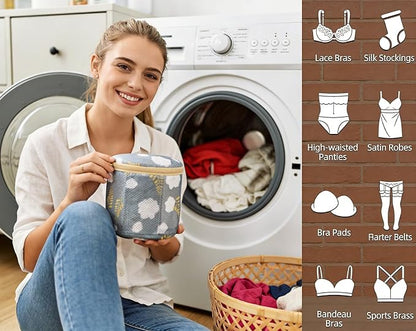 3 Pack Delicates Laundry Bags for Bras and Lingerie – Mesh Wash Bags with Anti-Deformation Structure & Fixed Friction Plates – Prevent Tangling, Snags & Stretching – Ideal for Sports Bras, Travel