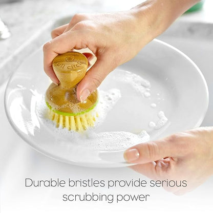 Full Circle Bubble Up Dish Brush, White (Pack of 6)
