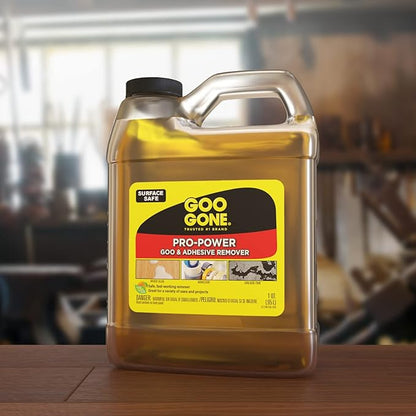 Goo Gone Pro-Power - 32 Ounce 2 Pack - Professional Strength Adhesive Remover, Removes Stickers, Tape, Grease and More