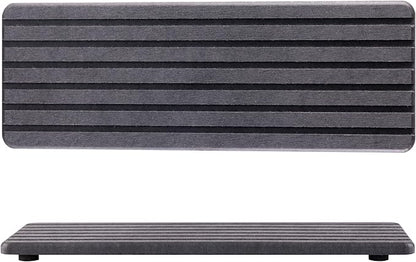 NiuYichee 2 PCS Water Absorbent diatomite Coasters, 12.2" x 4" Water Absorbing Stone Tray for Sink, Stone Drying mat for Kitchen Counter, Stone soap Tray Used for Hand Soaps & toiletries & Plants