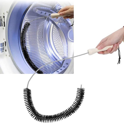 Fdit Dryer Vent Cleaner Kit Lint Brush Flexible Bendable Dryer Washing Machine Refrigerator Pipe Dredge Tool Universal Vacuum Attachment Fits Vacuum Hoses(Black)