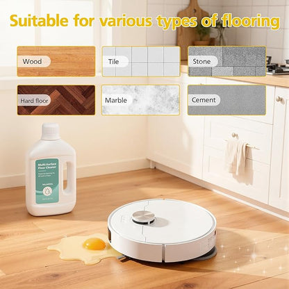 Floor Cleaning Solution Compatible with Dreame All Robot Vacuums & Wet Dry Vacuums, Residue-Free Multi-Surface Cleaner, 33.81 Fl Oz Original Scent