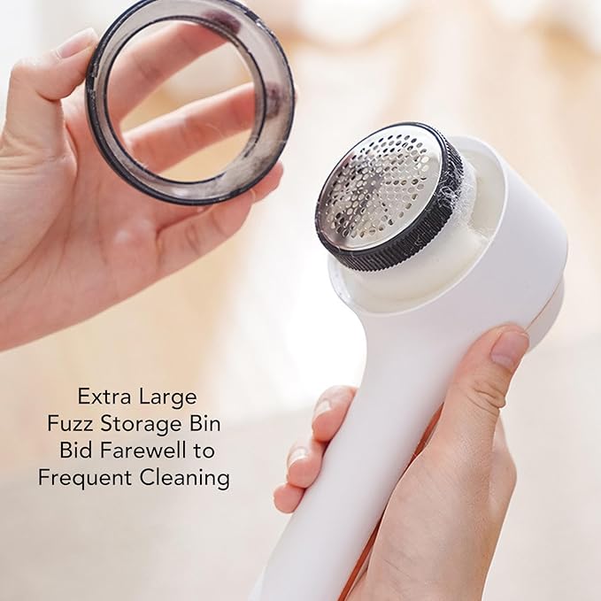 Yoidesu Rechargeable Fabric Shaver,Lint Remover with Digital Display,Electric Portable Sweater Shaver with 3 Speeds,6 Leaf Blades,Remove Pilling from Clothes,Furniture, Couch