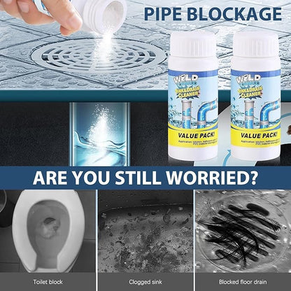 Sink & Drain Cleaner Powder - Pipeline Dredging Agent for Kitchen & Bathroom (4PCS)