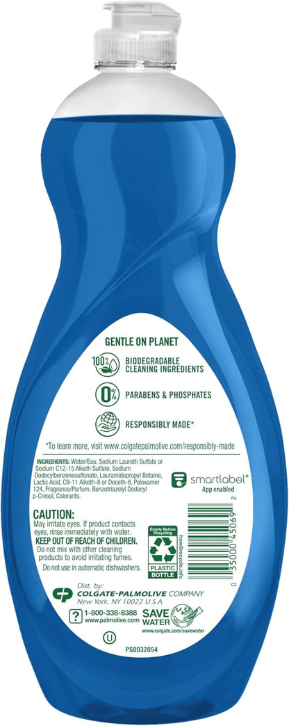 Palmolive Ultra Dishwashing Liquid Dish Soap, Oxy Power Degreaser - 32.5 Fl Oz (Pack of 4)