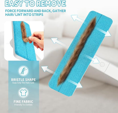 Pet Hair Removal Tool - Pet Hair Remover for Cat & Dog Hair Cleaning, Carpet Rake for Fabric Furniture, Pet Carpet Cleaner Come with Adhesive Hook Convenient to Hang & Store