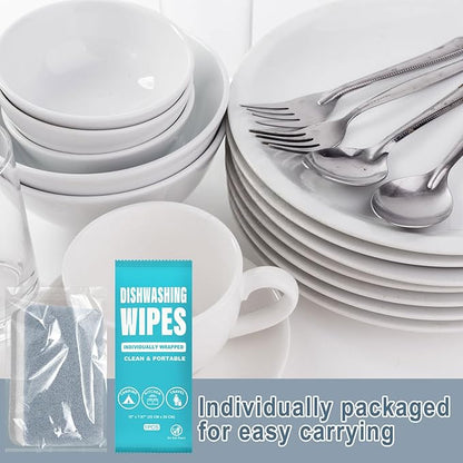 Individually Wrappe Dishwashing Sponges Bulk, Kitchen Cleaning Scouring Pads Dish Sponges Washing Disposable Dishes Soap Wipes Scrubbers Short Term Rental Supplies for Travel Camping 60 Pack (Grey)