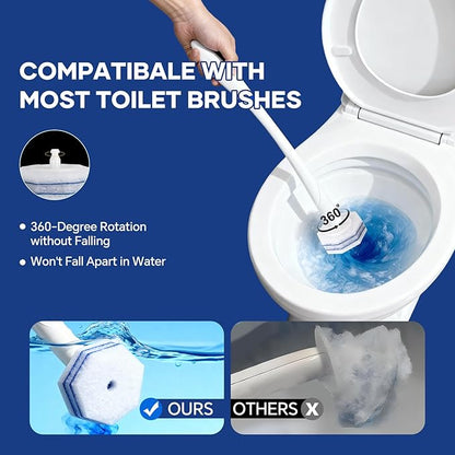 80 Toilet Wand Refills Fits for Clorox Toilet Wand,Upgrade 3-Layer Disposable Bowl Cleaner Refills for Bathroom Cleaning,3X Cleaning Power,No Falling Apart
