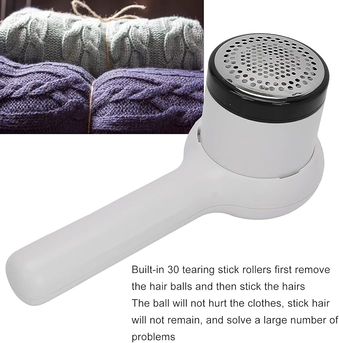 Lint Remover Fabric Shaver Electric Portable Multifunctional USB Rechargeable Handheld Lint Shaver for Sweaters Blankets Towels ABS Material 500mAh Battery